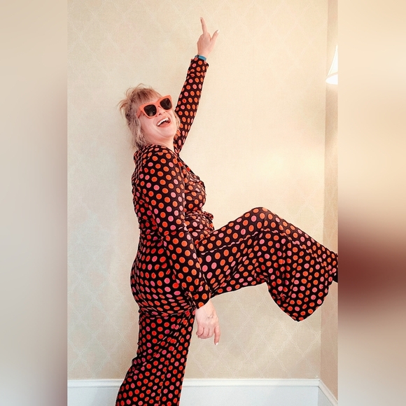 DVF Rosa wide leg jumpsuit 14 - Picture 6 of 9